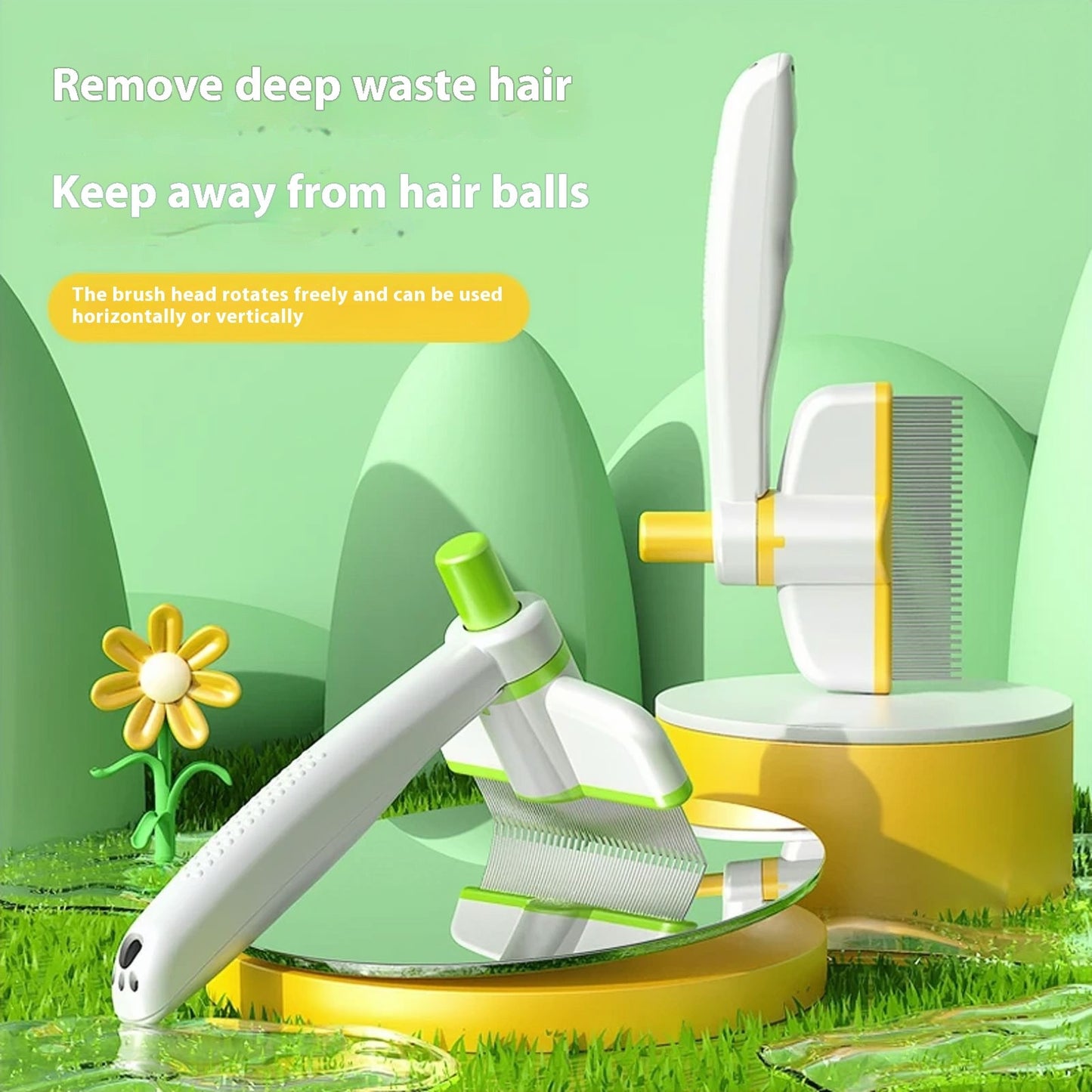 Pet Self-Cleaning Row Dog Cat Comb Grooming